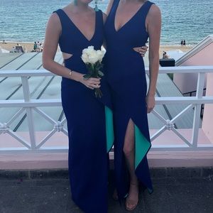 BCBG blue long dress